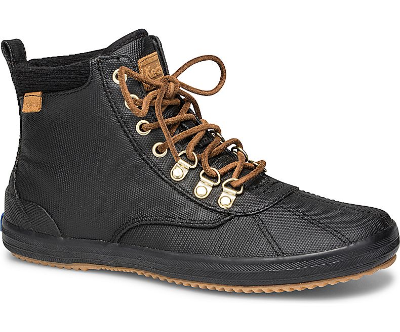 Keds Women's Scout Water Black Lace Up Boots - ZL5071683